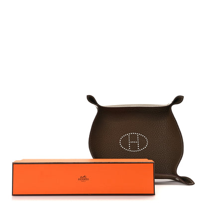 Hermes Taurillon Clemence Mises et Relances Change Tray Etoupe 4 of 4