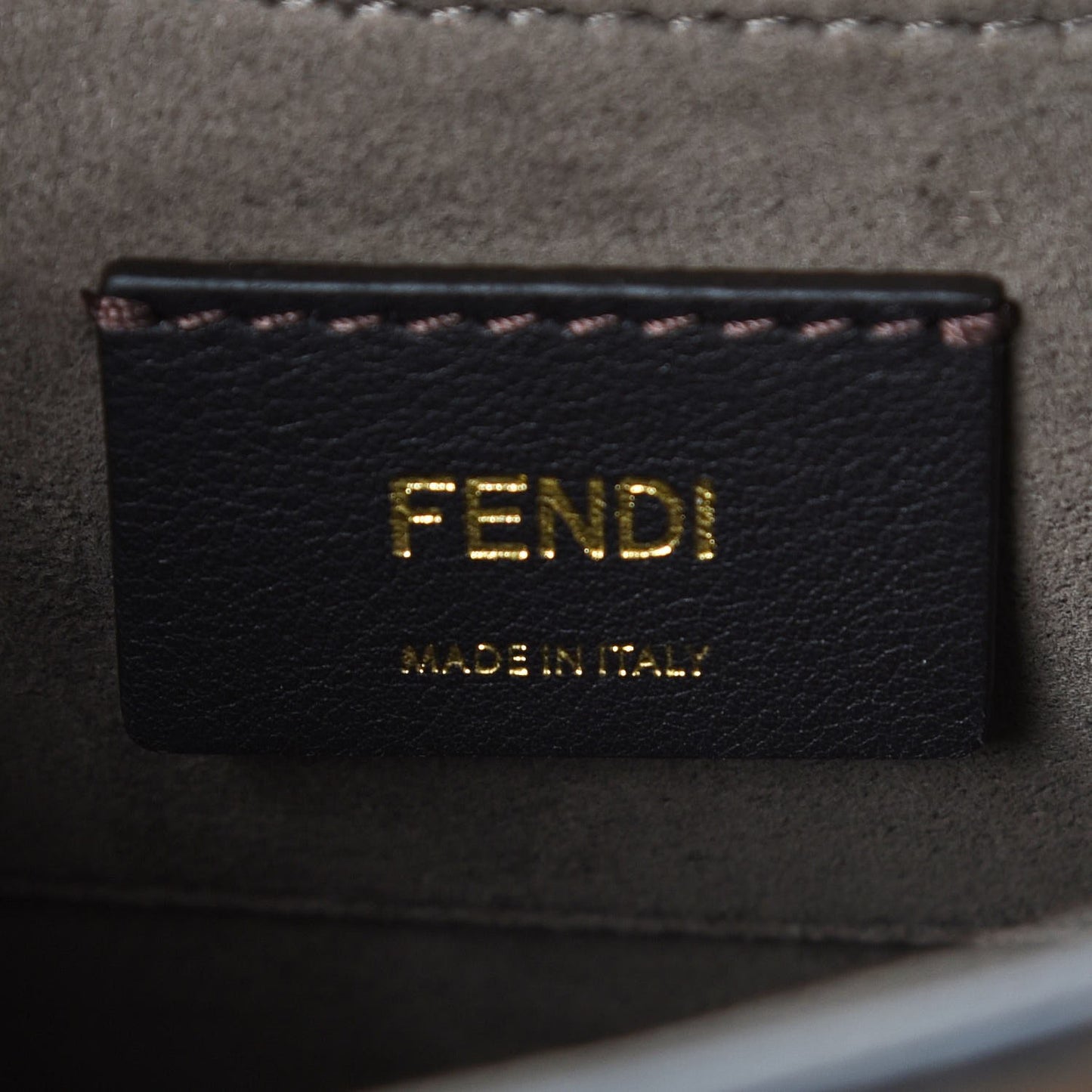 Vitello Century F is Fendi Bi-Color FF 1974 Embossed Small Kan I Shoulder Bag Fragola Maya Black