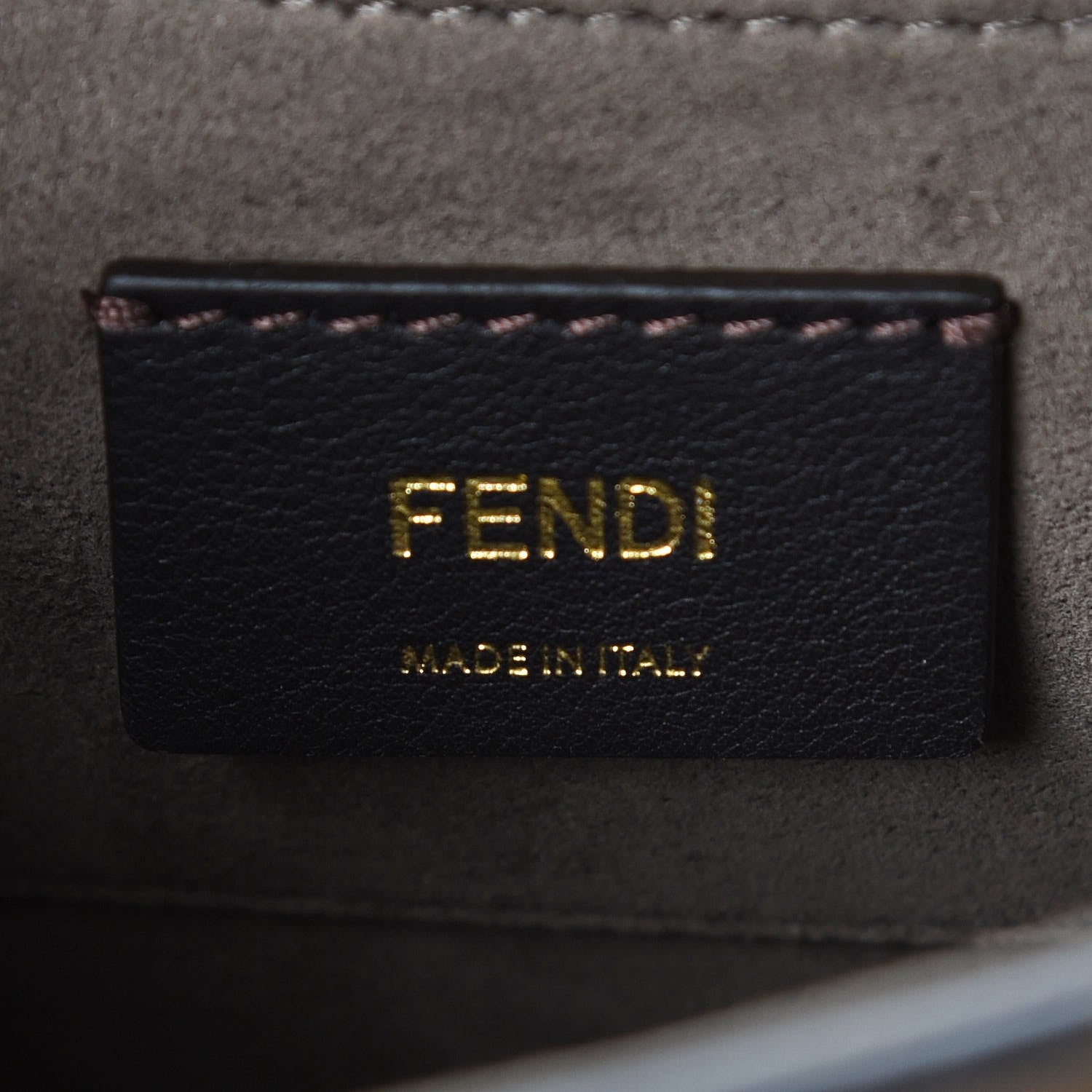 Fendi Vitello Century F is Fendi Bi-Color FF 1974 Embossed Small Kan I Shoulder Bag Fragola Maya Black 6 of 8