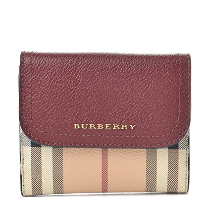 Burberry Haymarket Check Luna French Walle Burgundy 1 of 8