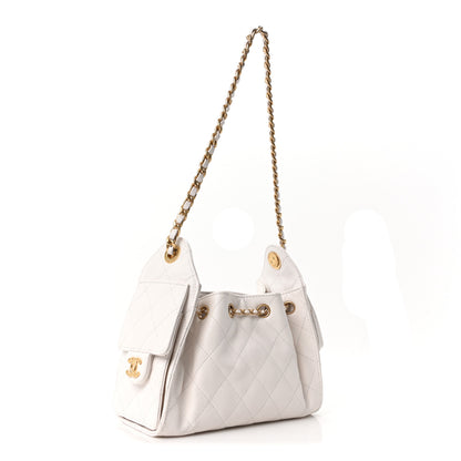 Chanel Caviar Quilted Mini Chanel 25 Handbag White 3 of 11