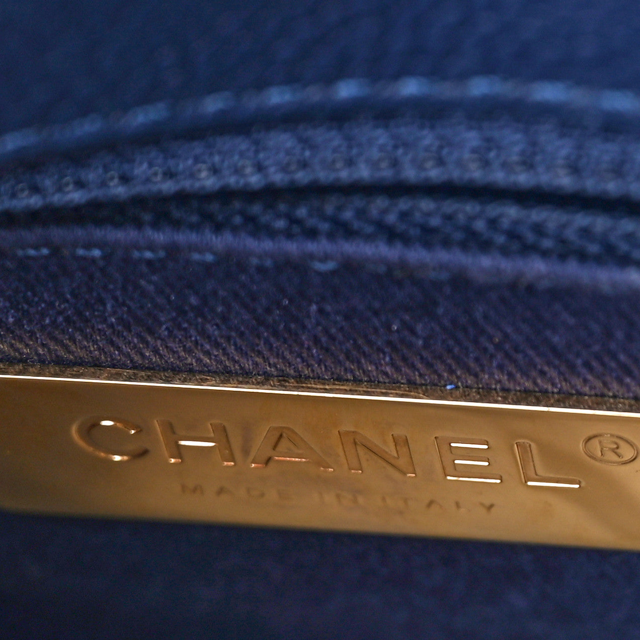 Chanel Caviar Diamond Stitched Small Top Handle Flap Blue 7 of 14