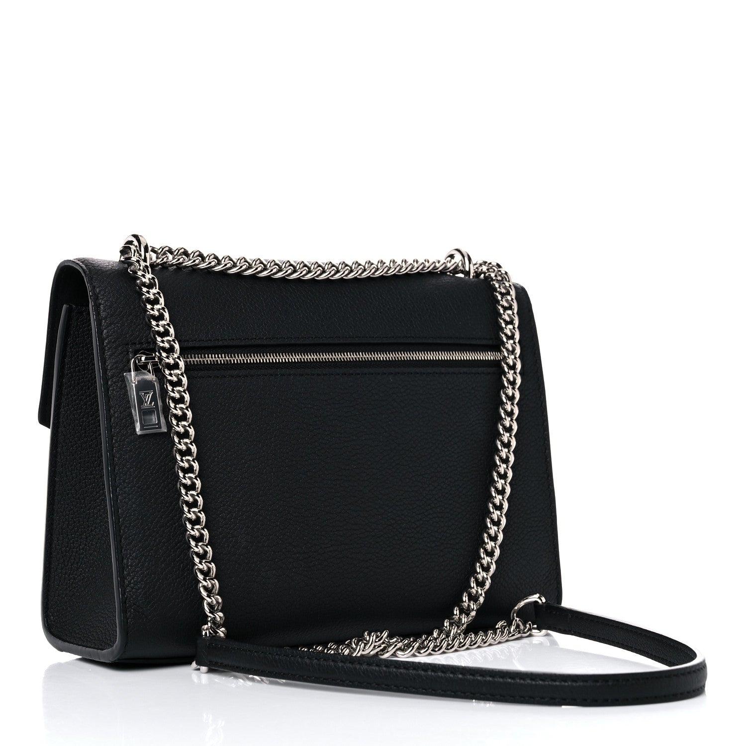 Louis Vuitton Soft Calfskin Embroidered My Lockme Chain Bag BB Black Snow White 3 of 10