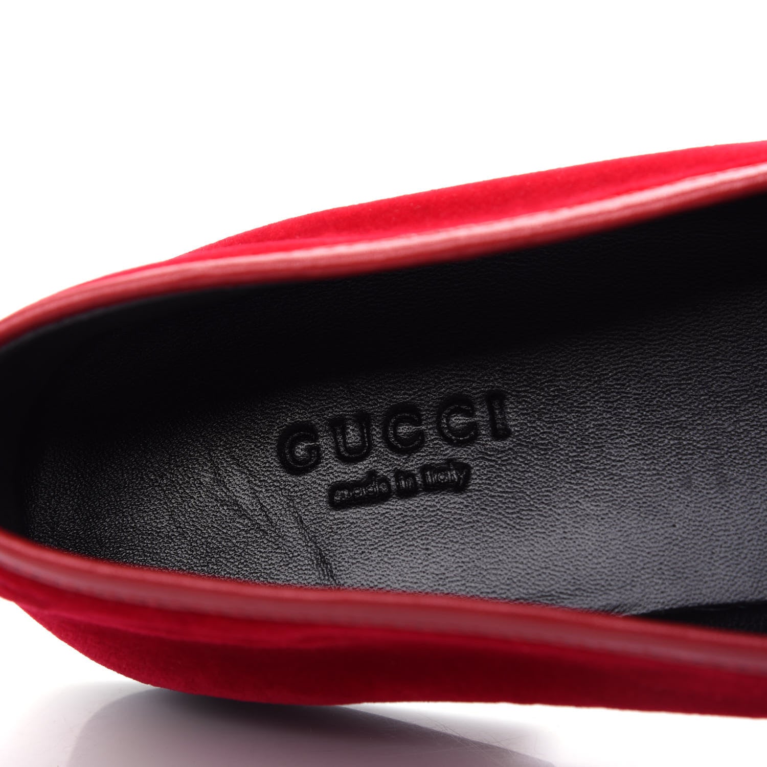 Gucci Velvet Horsebit Womens Jordaan Loafers 38 Hibiscus Red 8 of 11