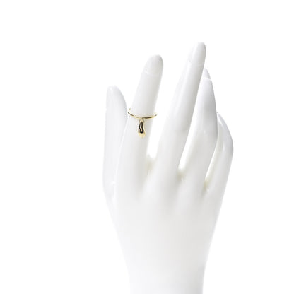 Tiffany 18K Yellow Gold Elsa Peretti Teardrop Charm Ring 48 4.5 2 of 4