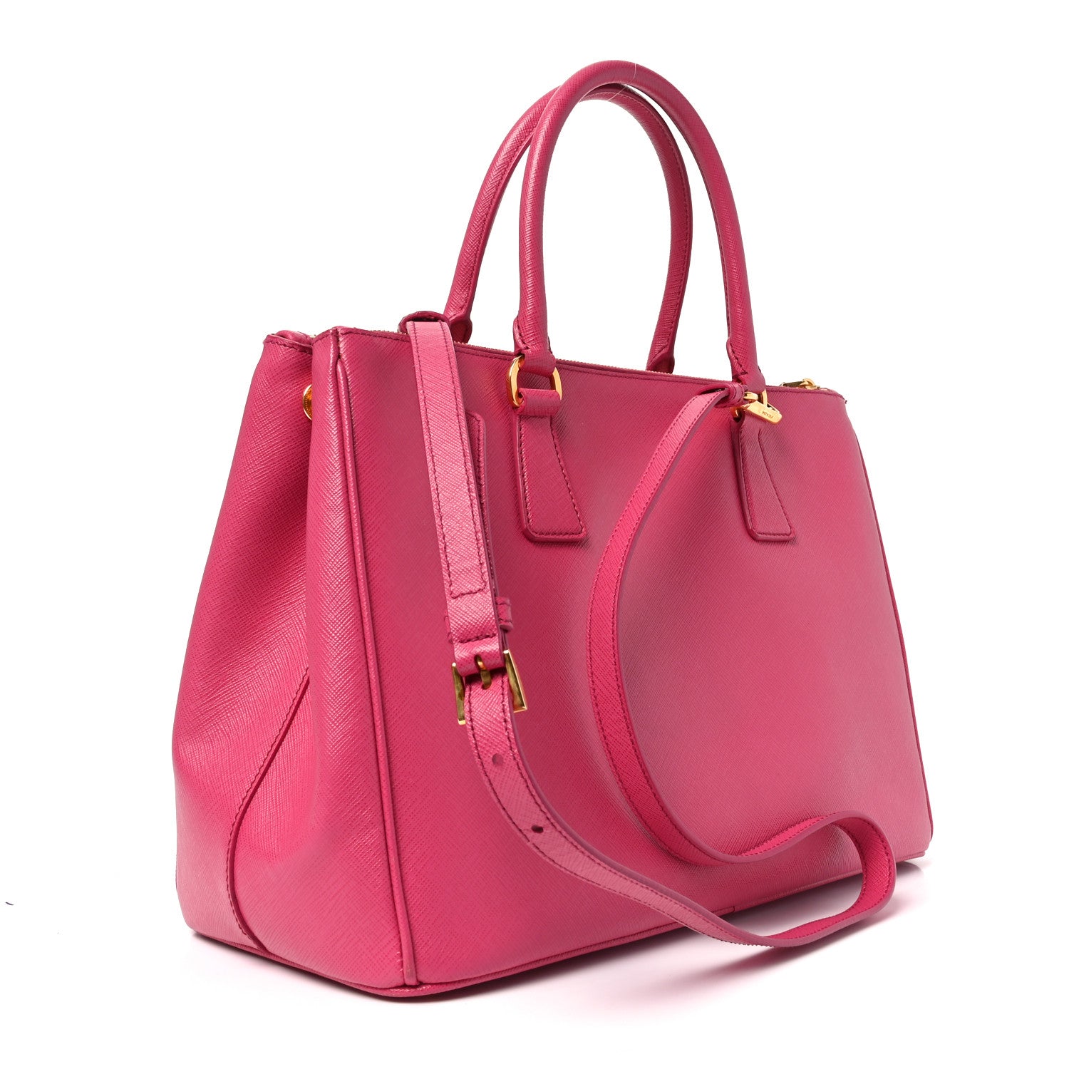 Prada Saffiano Lux Medium Galleria Double Zip Tote Fuxia 3 of 9