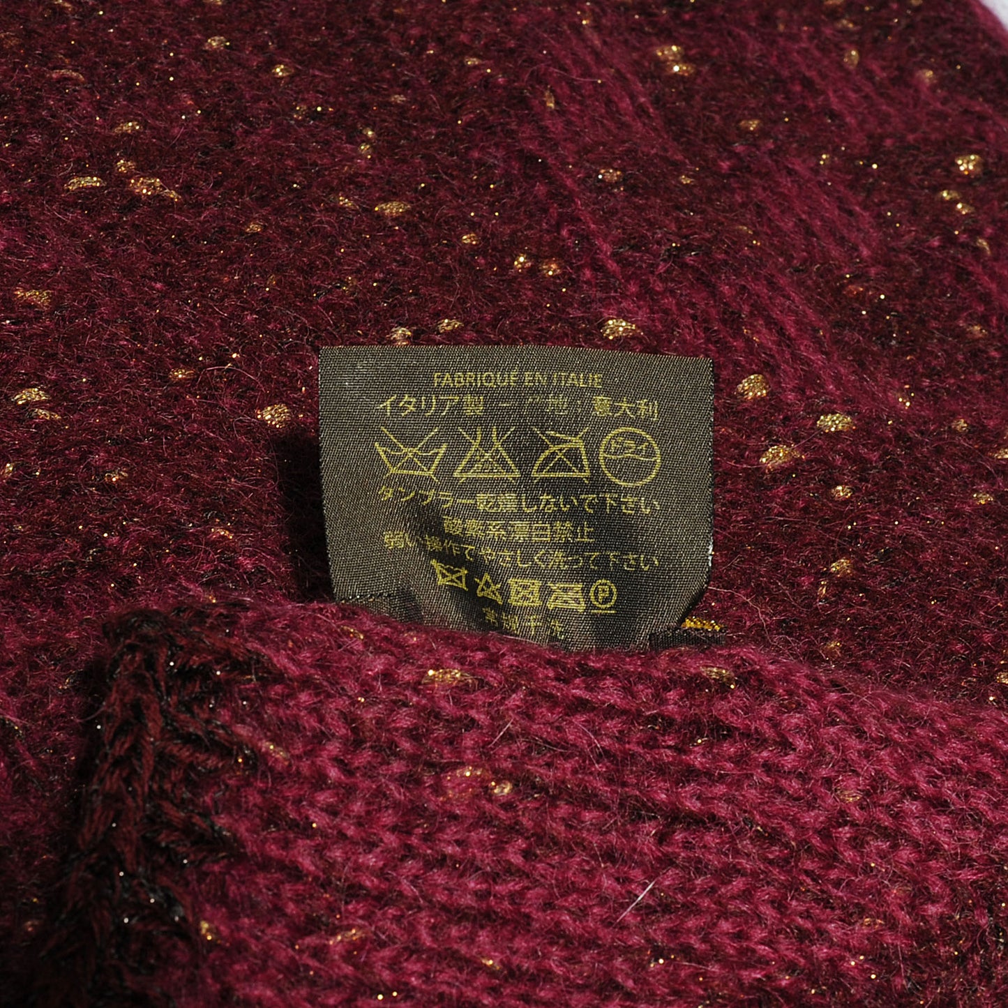 Monogram Sunset Mohair Scarf Prune