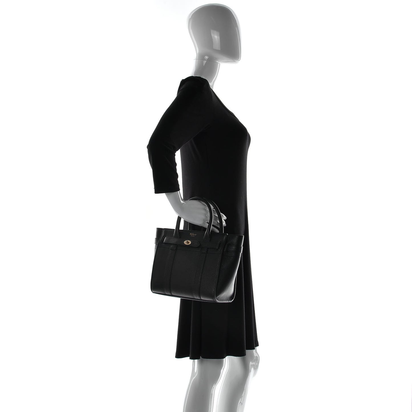 Small Classic Grain Mini Zipped Bayswater Black