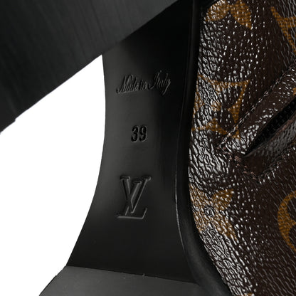 Louis Vuitton Patent Calfskin Monogram Star Trail Ankle Boots 39 Black 7 of 8