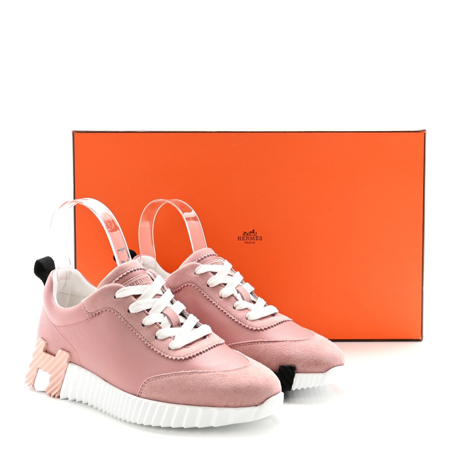 Sport Goatskin Suede Goatskin Womens Bouncing Sneakers 35.5 Rose Aquarelle