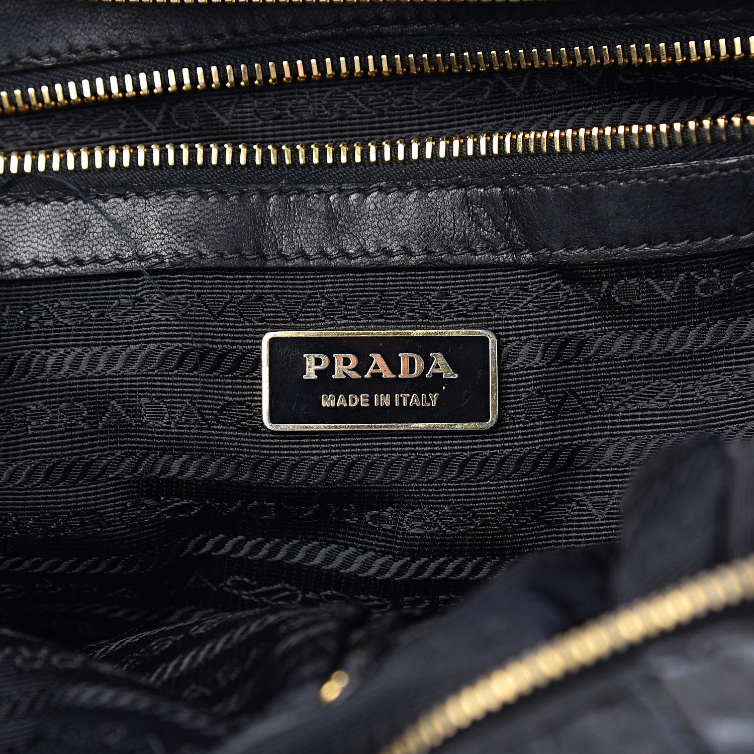 Prada Nappa Gaufre Satchel Black 6 of 13