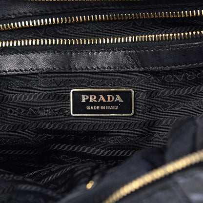 Prada Nappa Gaufre Satchel Black 6 of 13