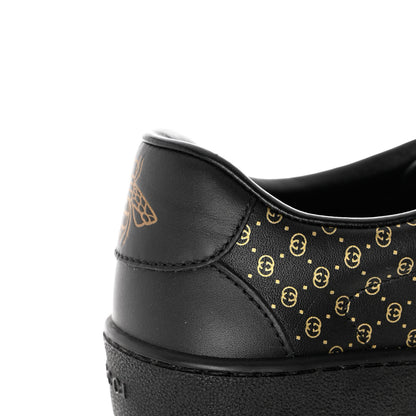 Gucci X DAPPER DAN Calfskin Laminated Ayers GG Micro Monogram Womens G74 Sneakers 35.5 Black Gold 9 of 10