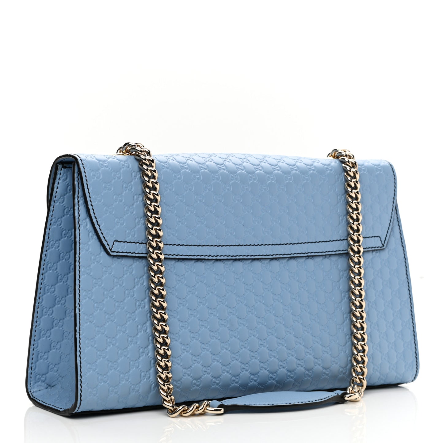 Microguccissima Medium Emily Chain Shoulder Bag Mineral Blue