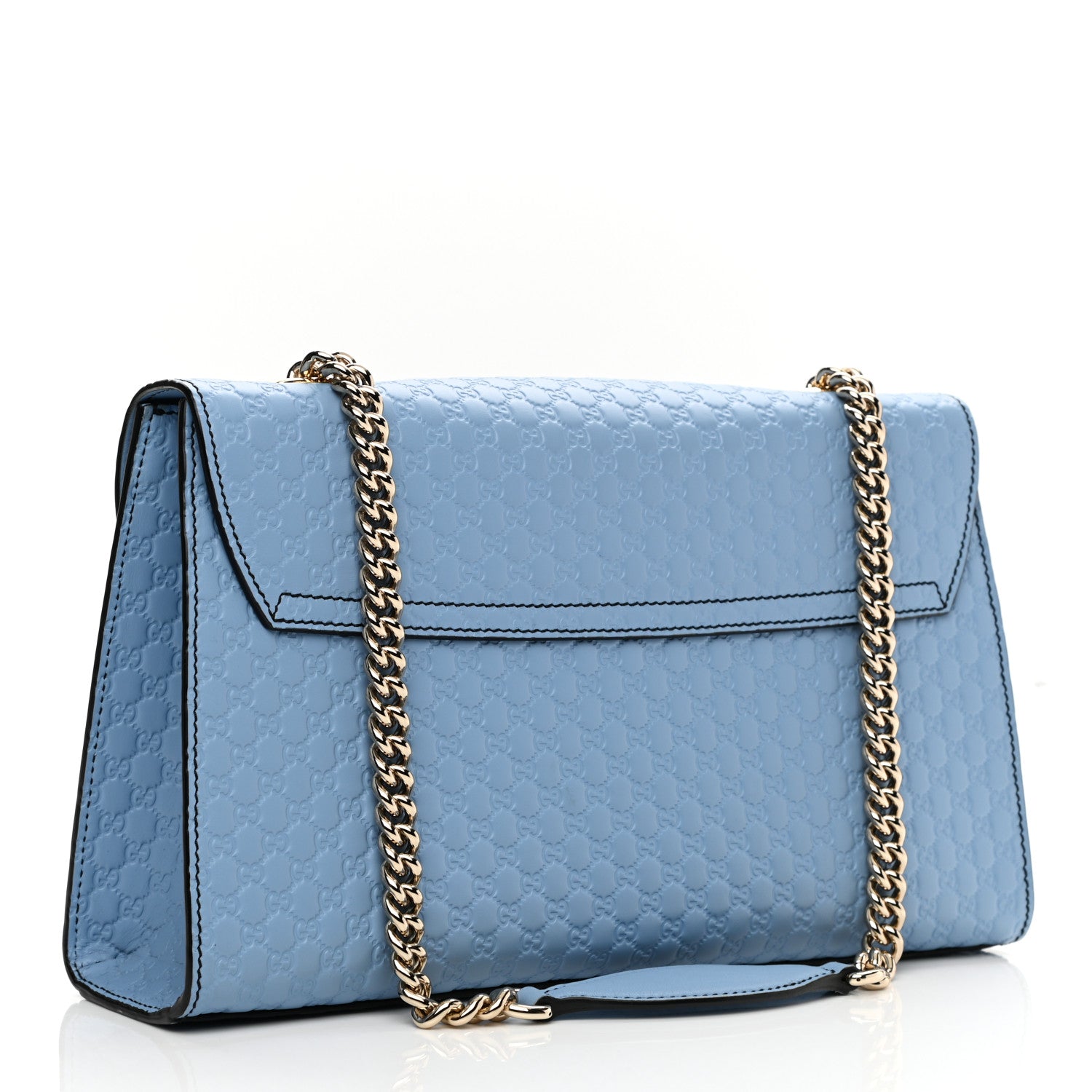 Gucci Microguccissima Medium Emily Chain Shoulder Bag Mineral Blue 3 of 11