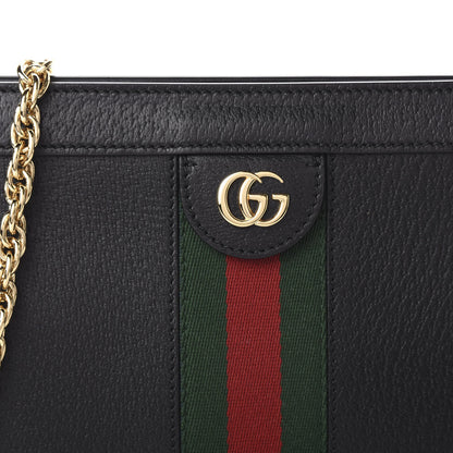 Gucci Calfskin GG Web Small Ophidia Chain Shoulder Bag Black 10 of 10