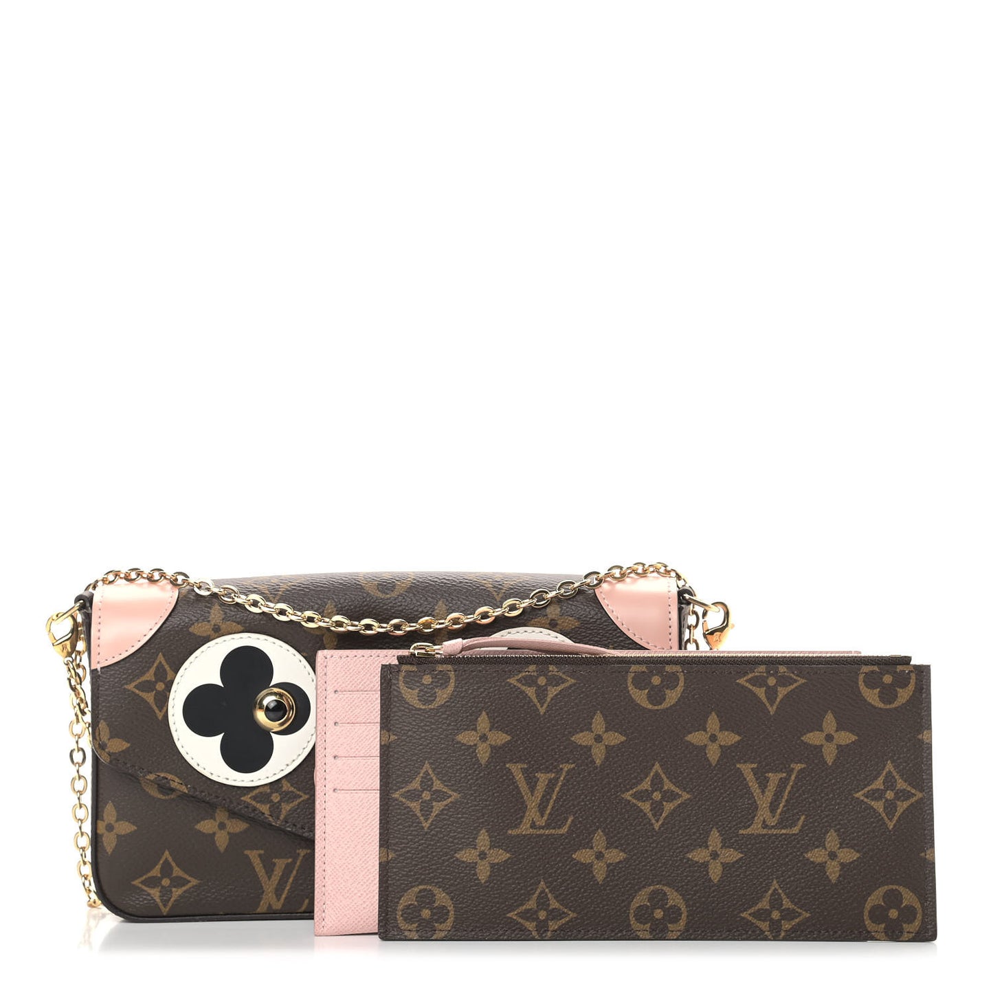 Monogram Valentine Dog Pochette Felicie Chain Wallet