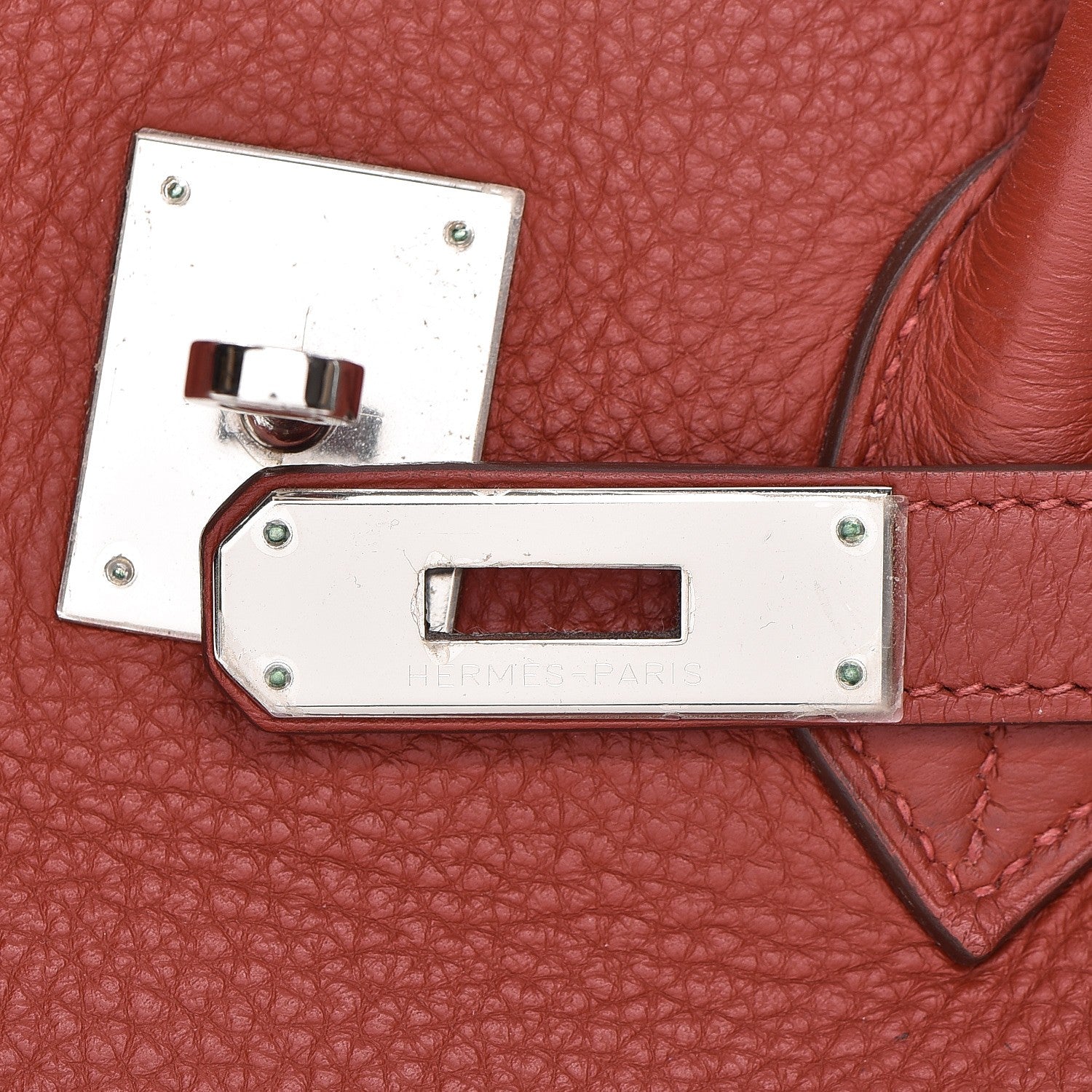 Hermes Taurillon Clemence Birkin 35 Rouge Venetian 17 of 36