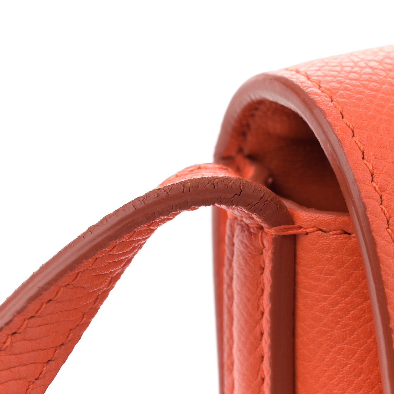 Celine Grained Calfskin Small Trotteur Orange 1691998 – FASHIONPHILE
