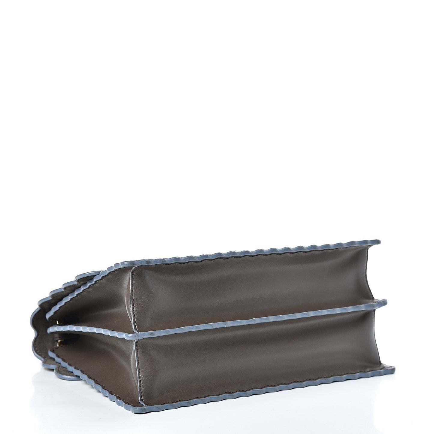 Vitello Liberty Scalloped Studded Kan I Shoulder Bag Carbone