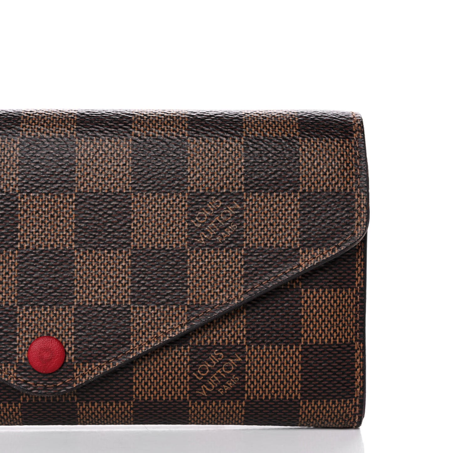 Damier Ebene Josephine Wallet Red