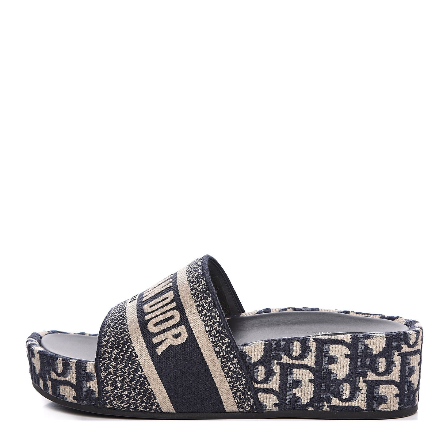 Oblique D-Way Platform Sandal 38 Deep Blue