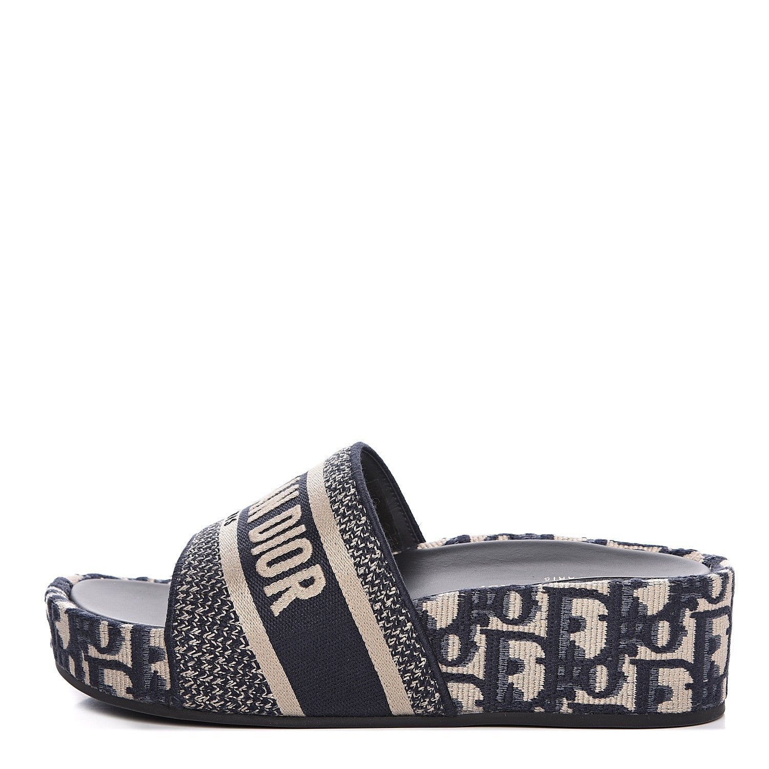 Christian Dior Oblique D-Way Platform Sandal 38 Deep Blue 1 of 9