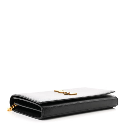 Saint Laurent Grain De Poudre Monogram Chain Wallet Black 4 of 12