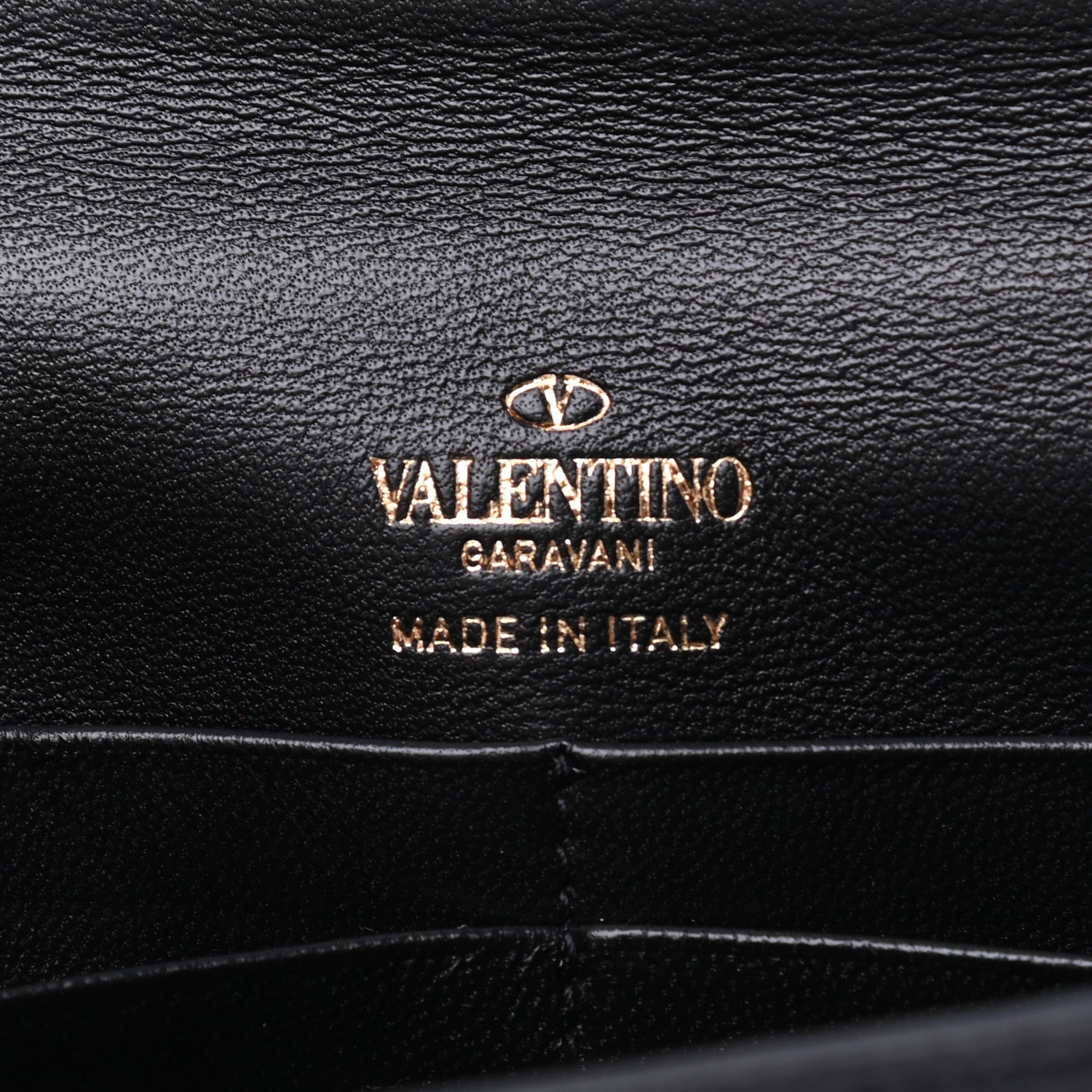 Valentino Garavani Grained Calfskin VLogo Bill Pouch Black 6 of 6