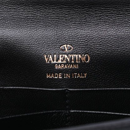 Valentino Garavani Grained Calfskin VLogo Bill Pouch Black 6 of 6