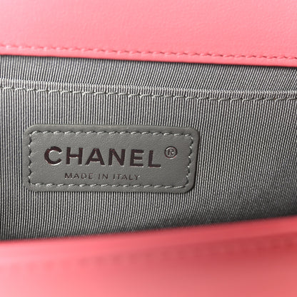 Chanel Lambskin Chevron Quilted Medium Boy Flap Pink 6 of 11