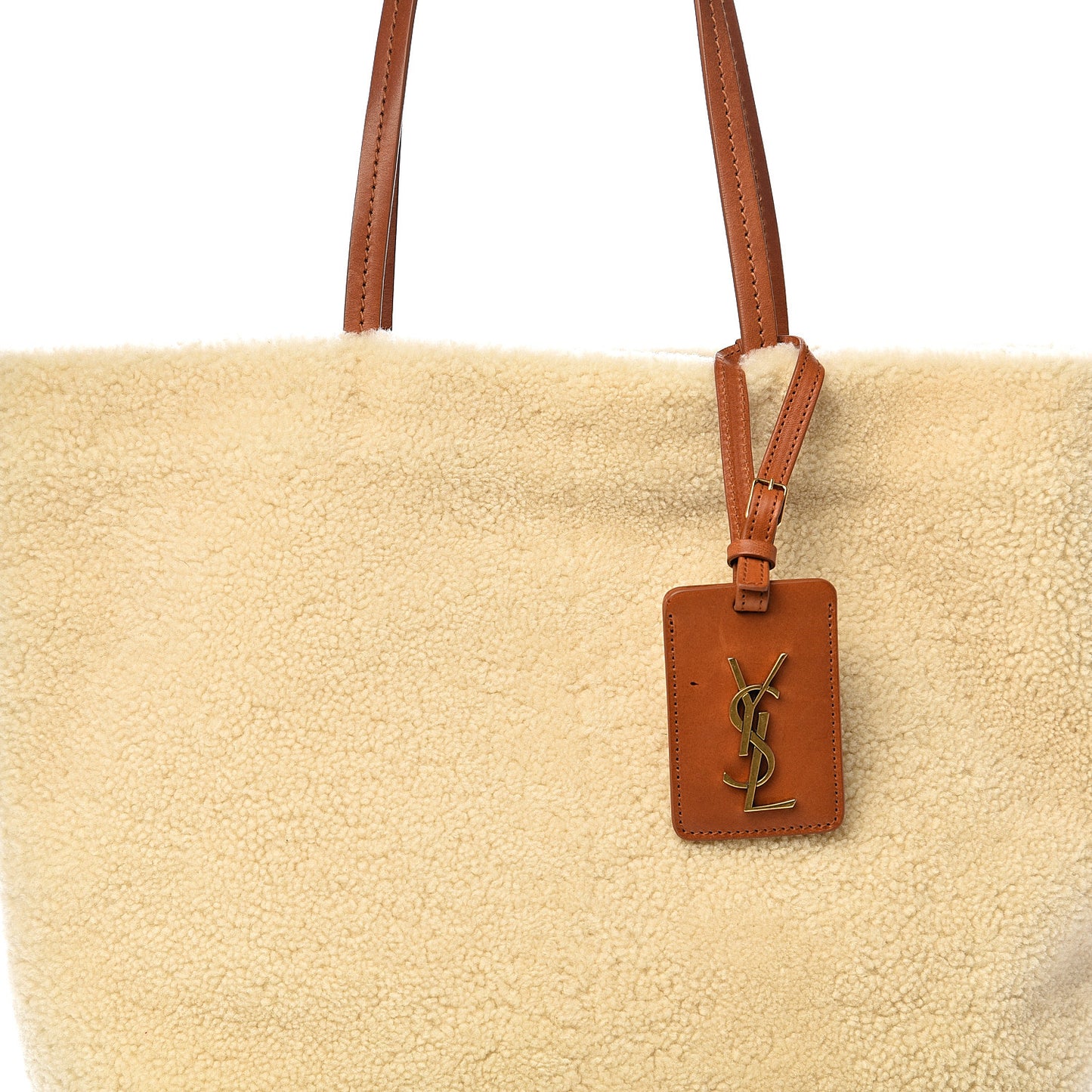 Shearling East West Tote Natural