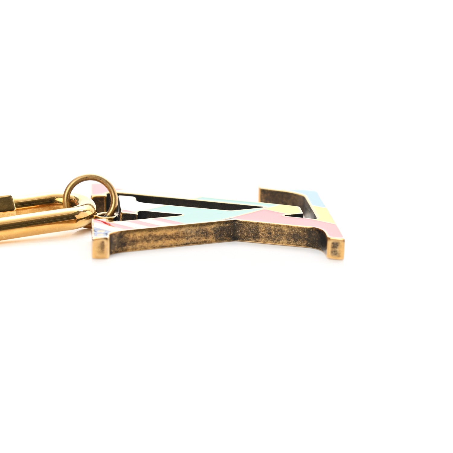 Louis Vuitton Enamel LV Flag Bag Charm Key Holder Multicolor 4 of 5