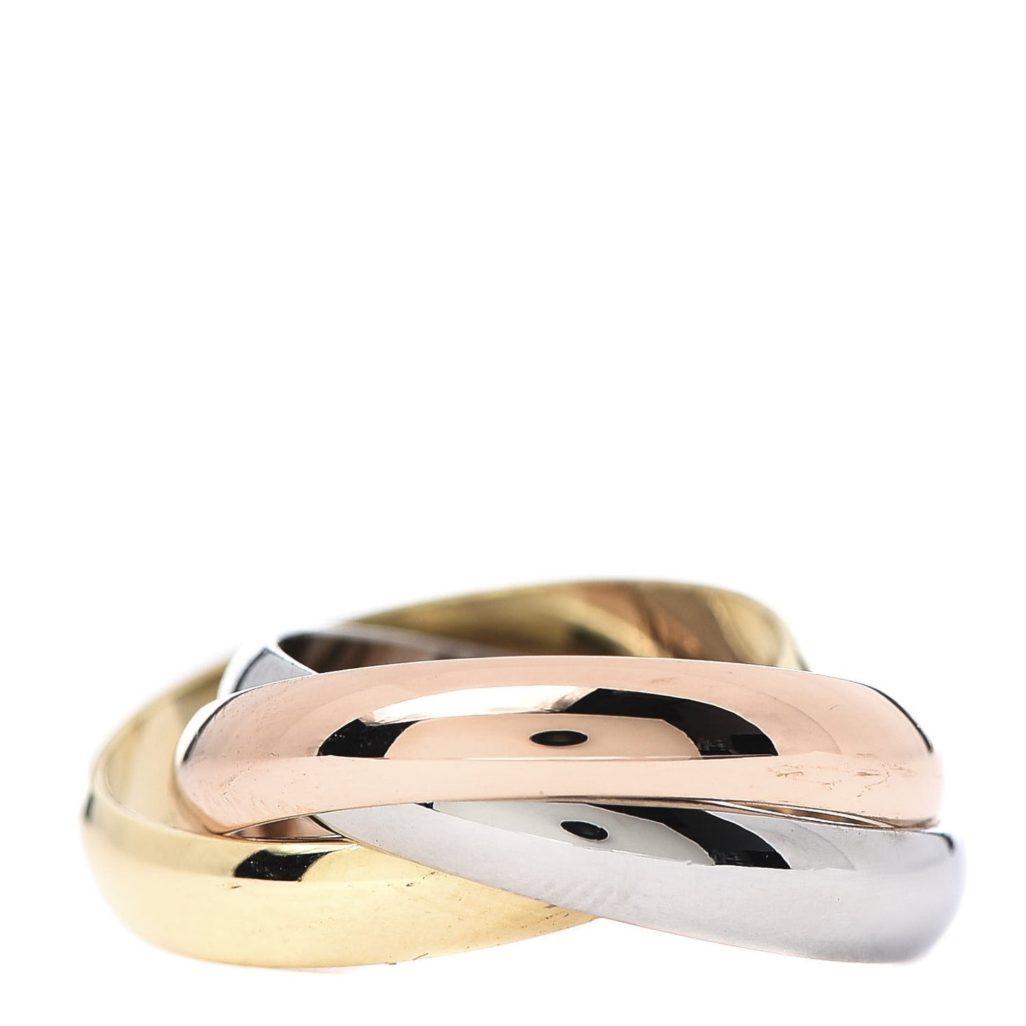 18K Pink Yellow White Gold Classic Trinity Ring 50 5.25