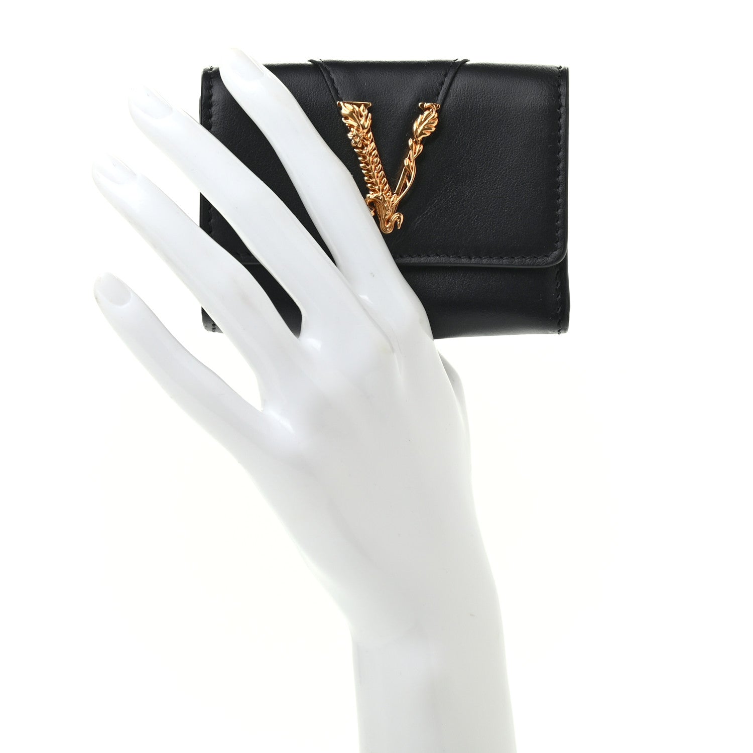 Versace Nappa Barocco Virtus Coin Purse Black 2 of 6