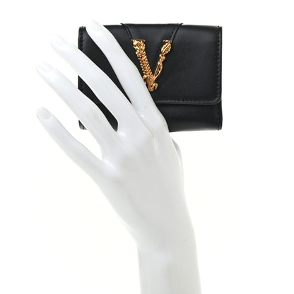 Versace Nappa Barocco Virtus Coin Purse Black 2 of 6