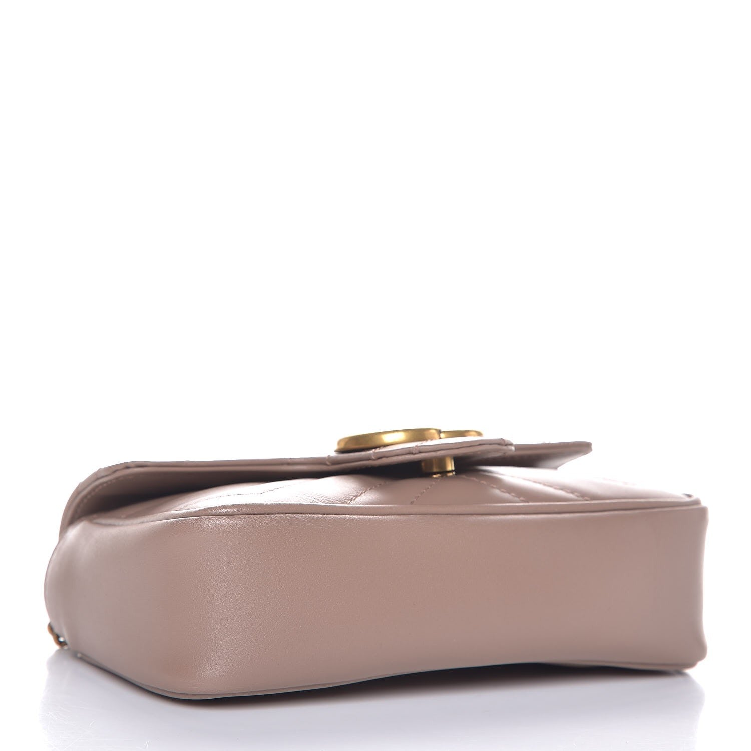 Gucci Calfskin Matelasse Super Mini GG Marmont Shoulder Bag Porcelain Rose 4 of 9