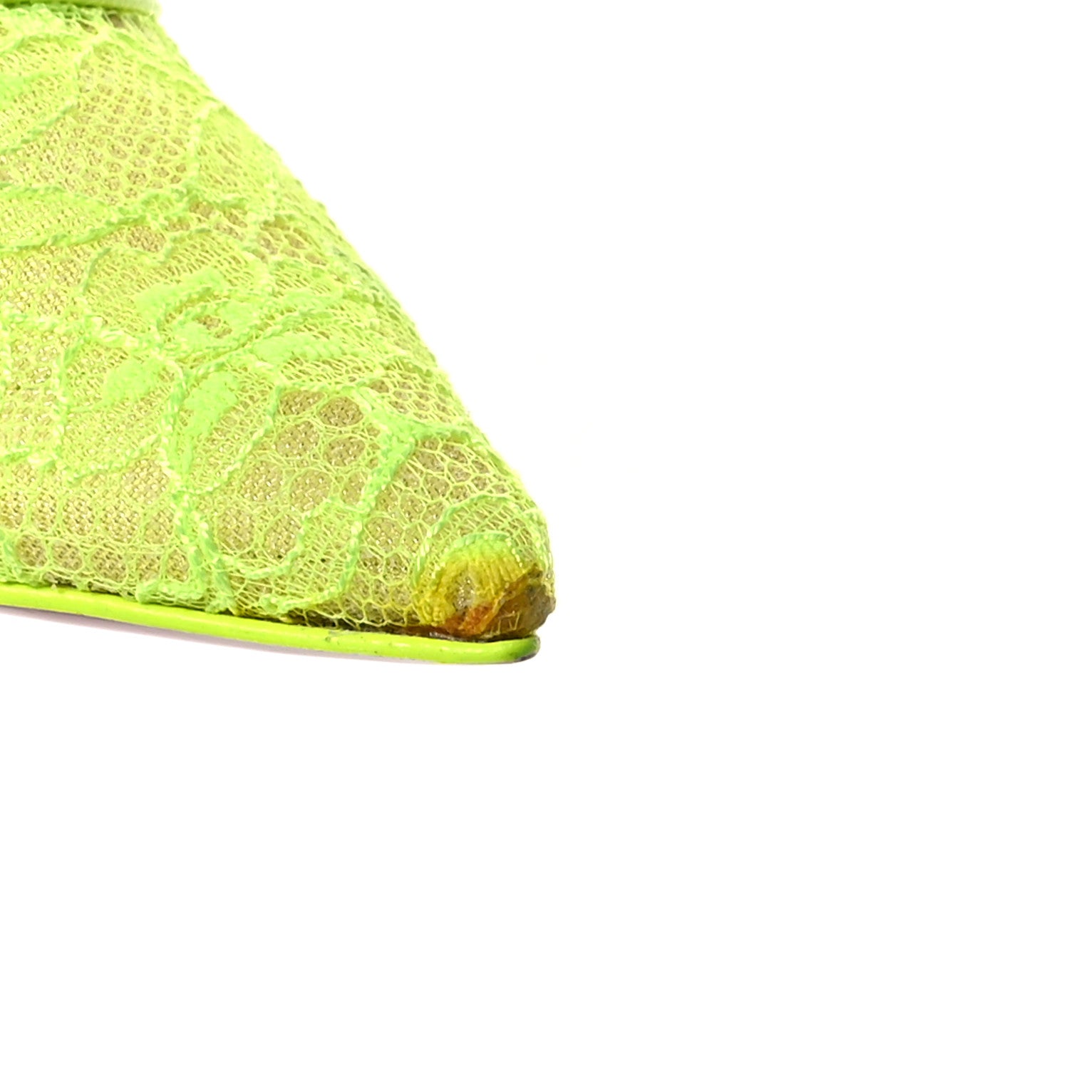 Christian Louboutin Kate Lace 85 Pumps 38.5 Neon Yellow 8 of 8