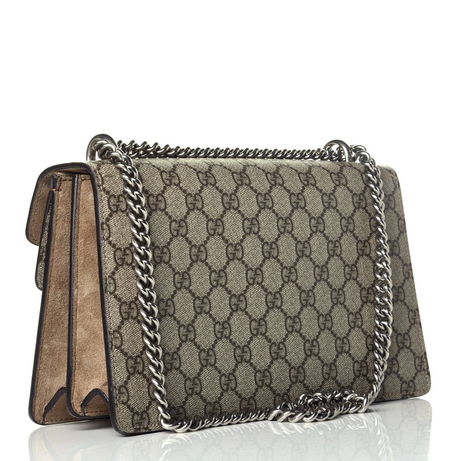 Gucci GG Supreme Monogram Small Dionysus Shoulder Bag Taupe 2 of 8