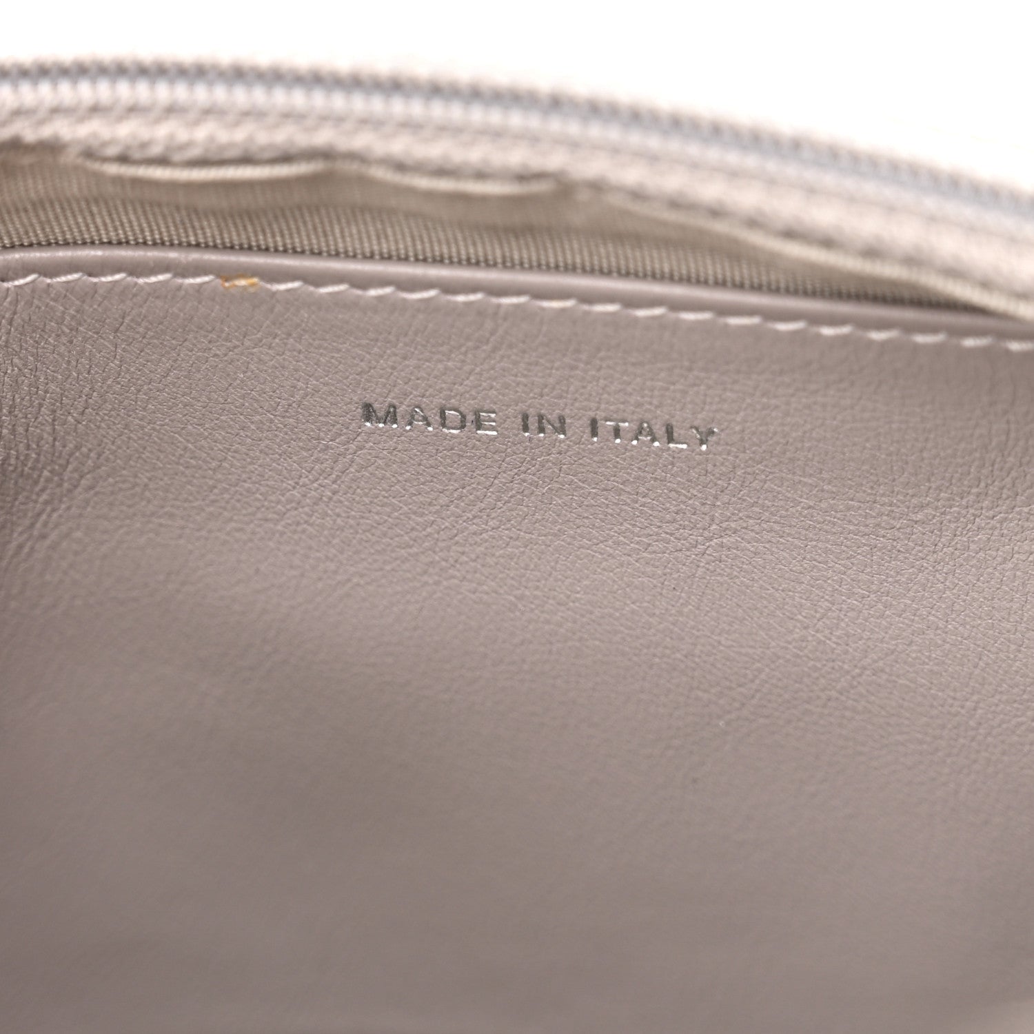 Chanel Caviar Half Moon Wallet On Chain WOC Light Grey 7 of 10