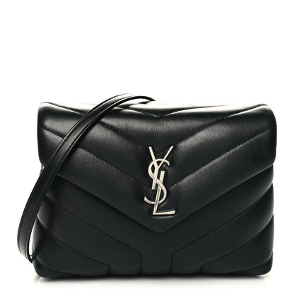 Saint Laurent Calfskin Y Quilted Monogram Toy Loulou Crossbody Bag Black 1 of 12