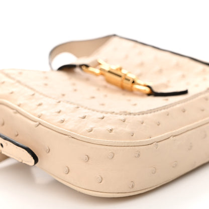 Gucci Ostrich Mini Jackie 1961 Hobo Ivoire 8 of 9
