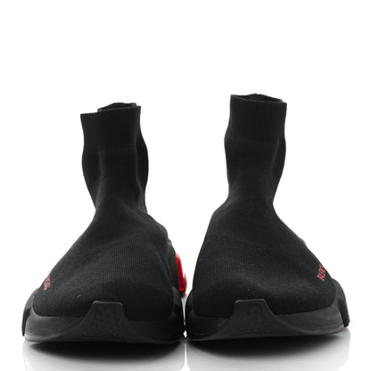 Balenciaga Neoprene Knit Mens Speed Clear Sole Sneakers 42 Black Red 2 of 14