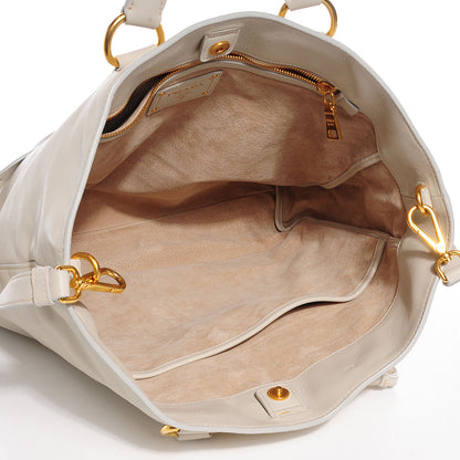 Prada Soft Calf Shopper Tote Ghiaccio 5 of 10