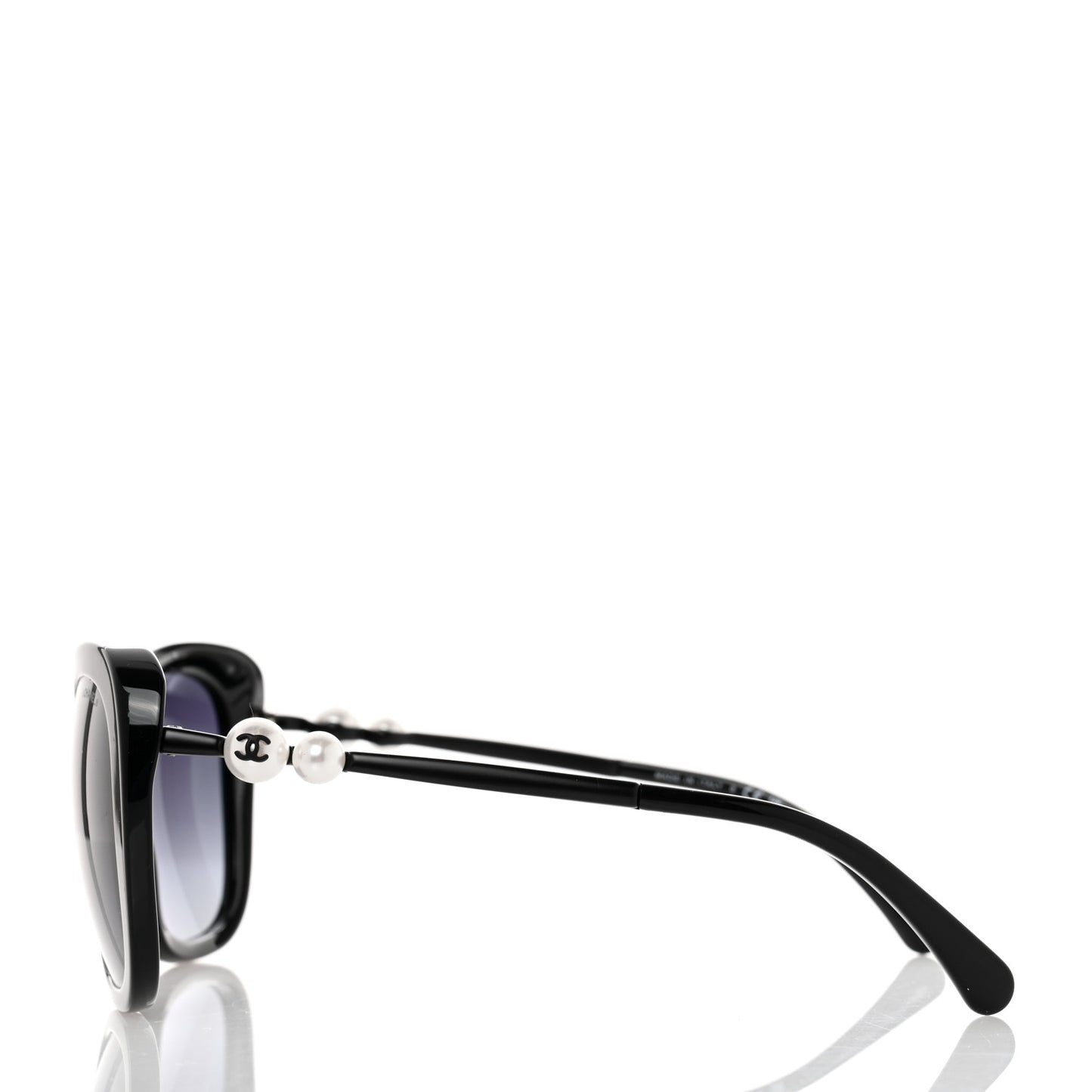 Acetate Butterfly Winter Pearl Sunglasses 5339-H Black