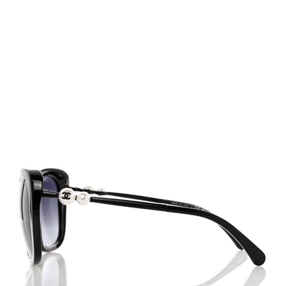 Chanel Acetate Butterfly Winter Pearl Sunglasses 5339-H Black 3 of 8