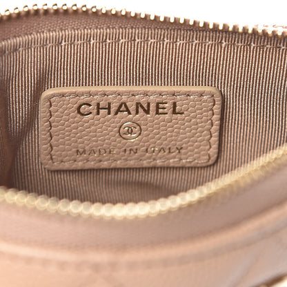 Chanel Caviar Quilted Small Cosmetic Case Beige 6 of 8
