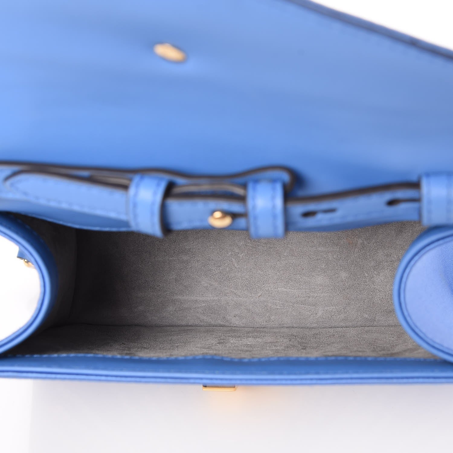 Gucci Satin Crystal Mini Sylvie Top Handle Bag Blue 6 of 8