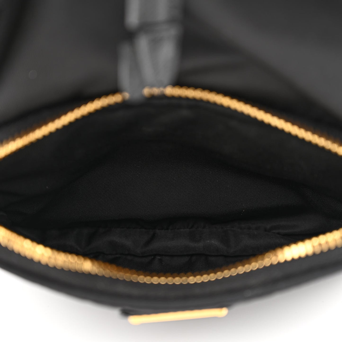 Saffiano Tessuto Nylon Mini Bucket Crossbody Bag Black