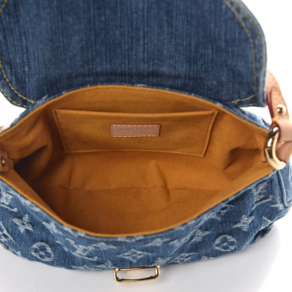 Louis Vuitton Monogram Denim Mini Pleaty Blue 5 of 8